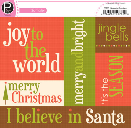 Seasons Greetings Words - Cardstock Scrapbooking Stickers Sampler