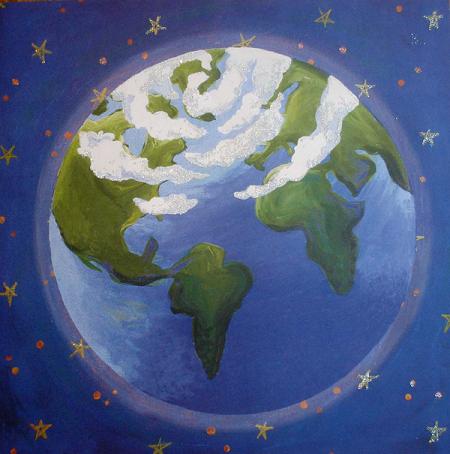 World - Glitter 12x12 Scrapbooking Paper