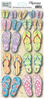 Flip Flops - Cardstock Scrapbooking Stickers
