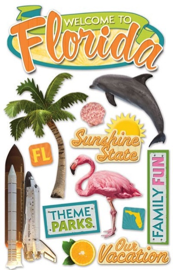Florida scrapbooking paper Orlando scrapbook stickers