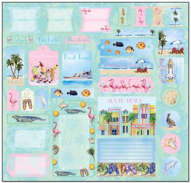 Florida scrapbooking paper Orlando scrapbook stickers