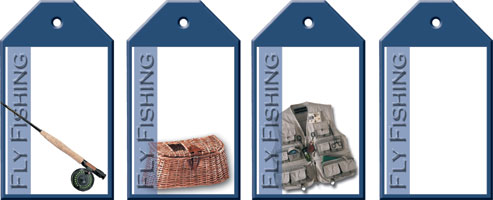 Fly Fishing - Scrapbooking Printed Tags