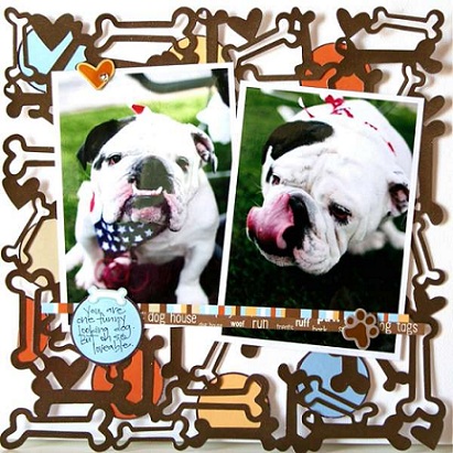 Dog Bones Lace Scrapbooking Cardstock