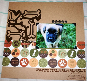 Layout using Dog Bones Lace Cardstock