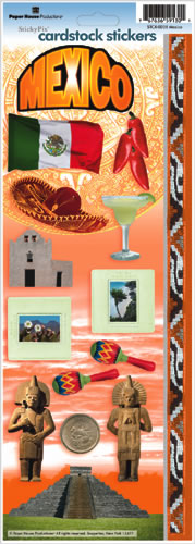 Mexico - Cardstock Scrapbooking Stickers