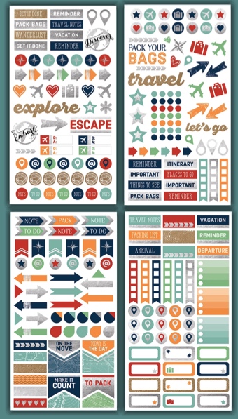 Travel Memories Scrapbooking Sticker Multi Pack