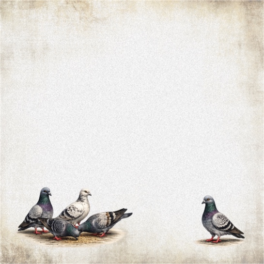 Pigeons 12x12 Scrapbooking Paper