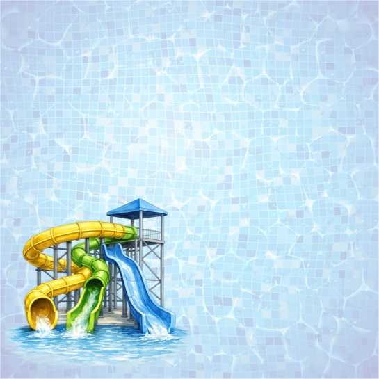Water Slides Two 12x12 Scrapbooking Paper