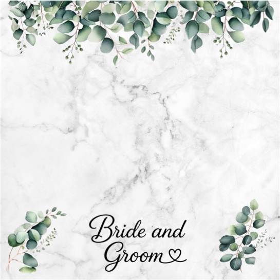Bride and Groom 12x12 Scrapbooking Paper