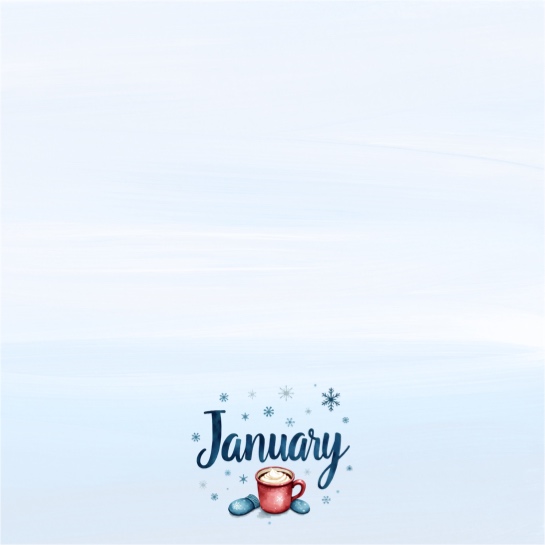 January 12x12 Scrapbooking Paper