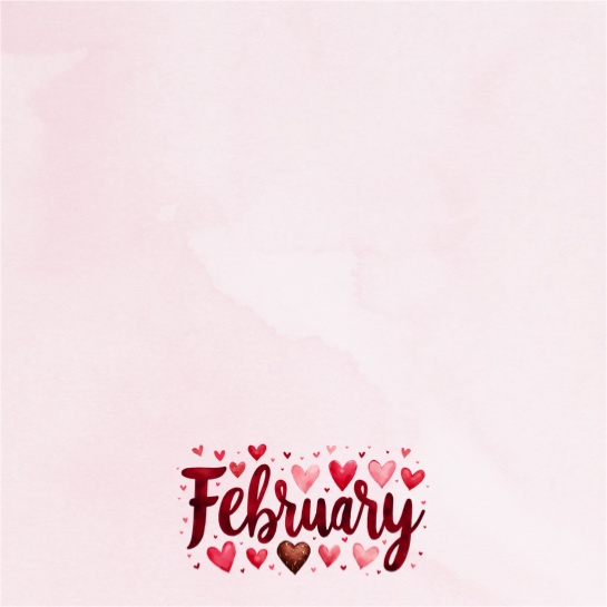 February 12x12 Scrapbooking Paper