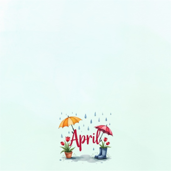 April 12x12 Scrapbooking Paper