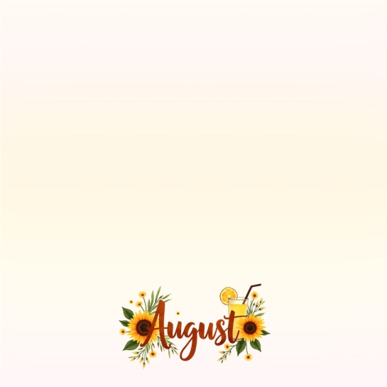 August 12x12 Scrapbooking Paper