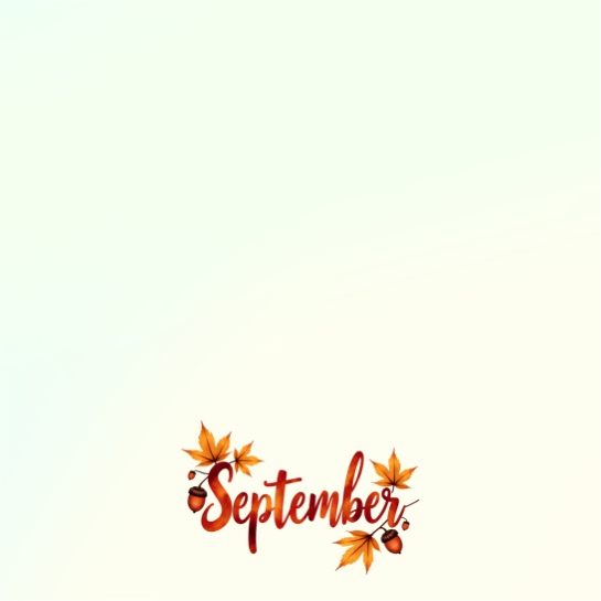 September 12x12 Scrapbooking Paper