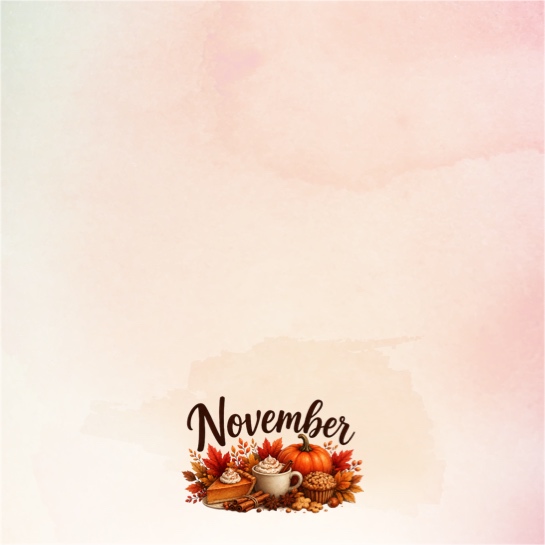 November 12x12 Scrapbooking Paper