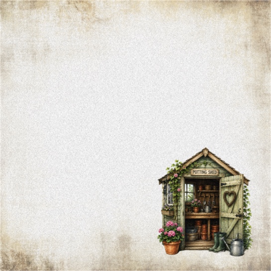 Garden Shed 12x12 Scrapbooking Paper