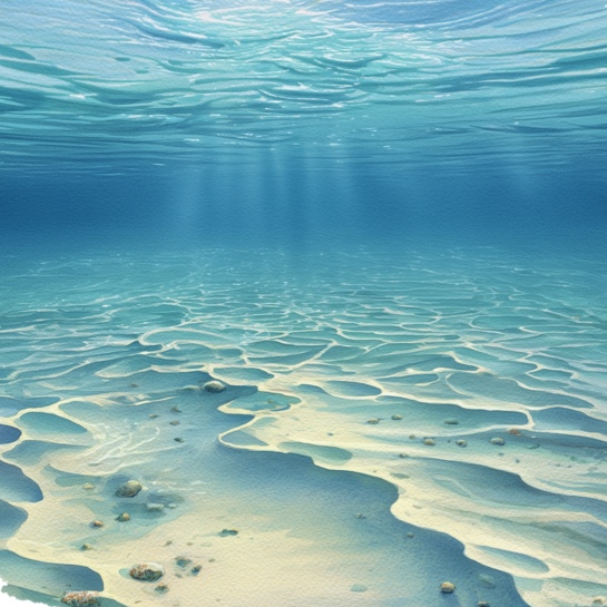 Ocean Floor One 12x12 Scrapbooking Paper