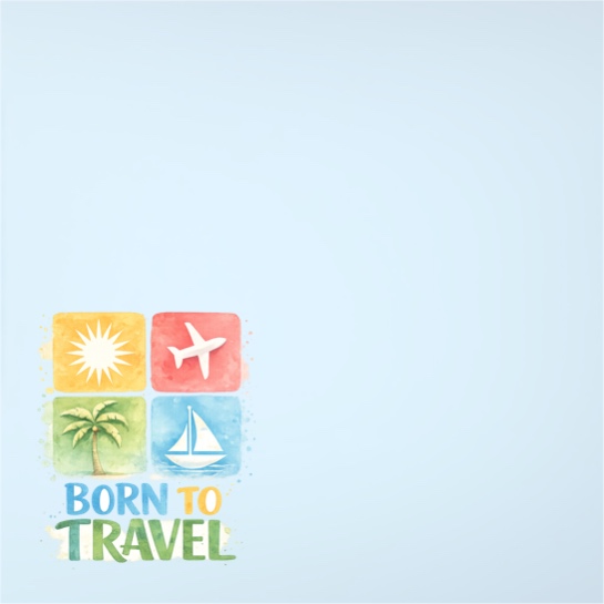 Born to Travel 12x12 Scrapbooking Paper