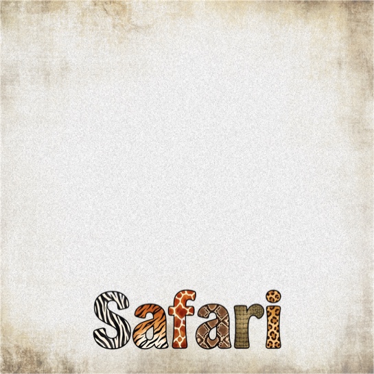 Safari Print Title 12x12 Scrapbooking Paper
