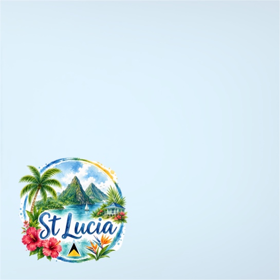St Lucia 12x12 Scrapbooking Paper