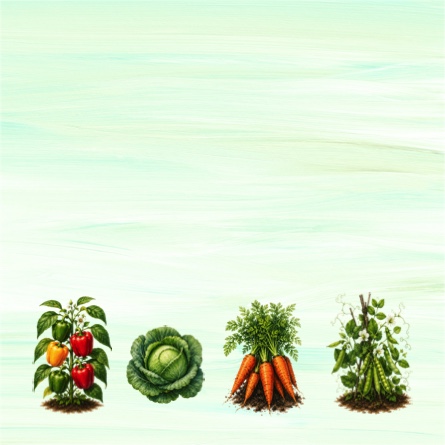 Vegetable Garden One 12x12 Scrapbooking Paper