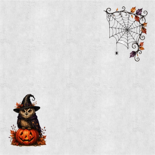 Halloween Owl 12x12 Scrapbooking Paper