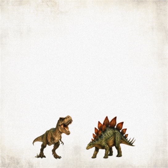 Two Dinosaurs 12x12 Scrapbooking Paper