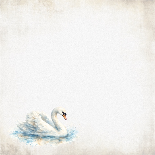 Swan 12x12 Scrapbooking Paper
