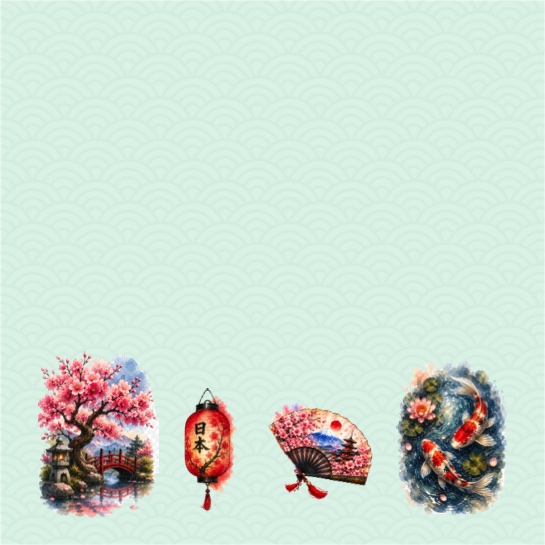 Japan Sightseeing Three 12x12 Scrapbooking Paper