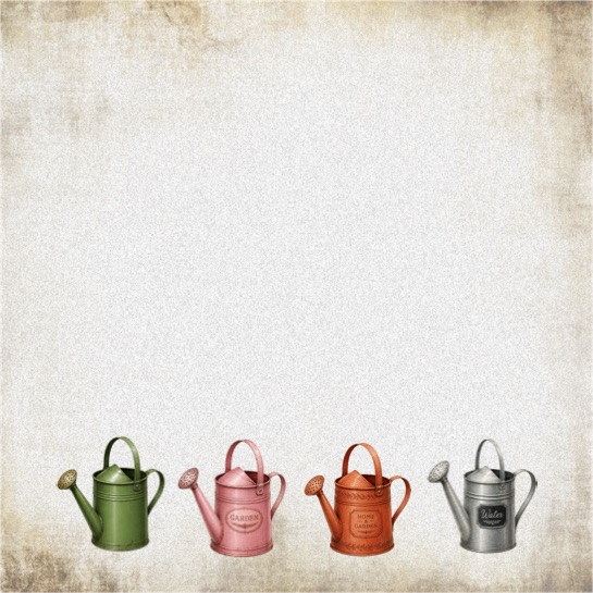Watering Cans 12x12 Scrapbooking Paper