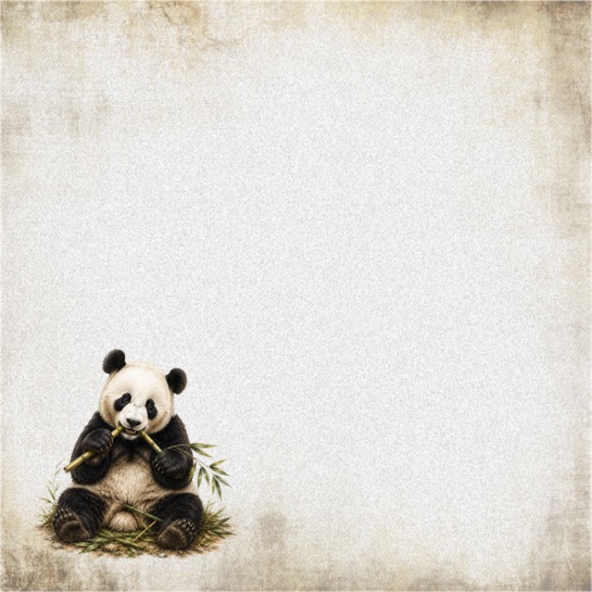 Panda 12x12 Scrapbooking Paper