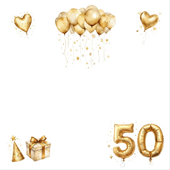 50th Birthday 12x12 Scrapbooking Paper