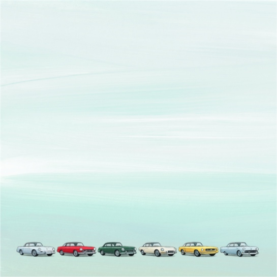 Vintage Car Border 12x12 Scrapbooking Paper