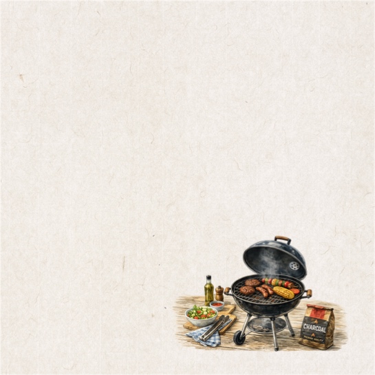 Summer BBQ 12x12 Scrapbooking Paper