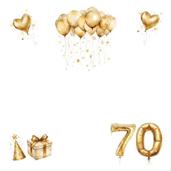 70th Birthday 12x12 Scrapbooking Paper