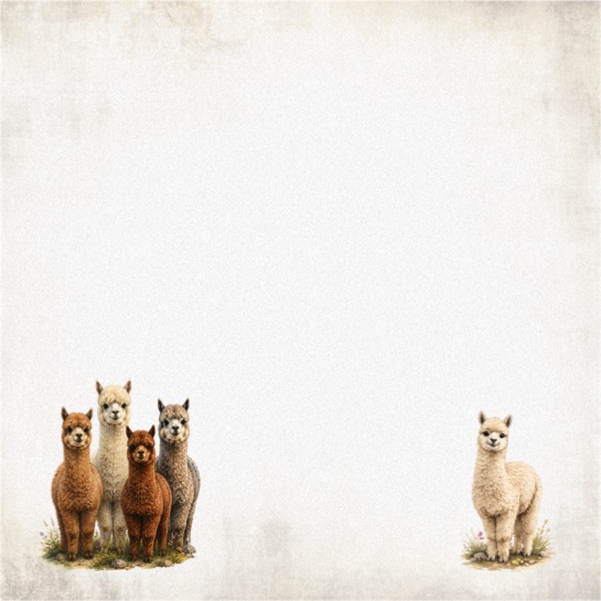 Alpacas 12x12 Scrapbooking Paper