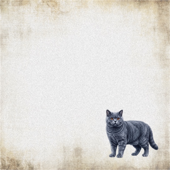 British Short Hair Cat 12x12 Scrapbooking Paper