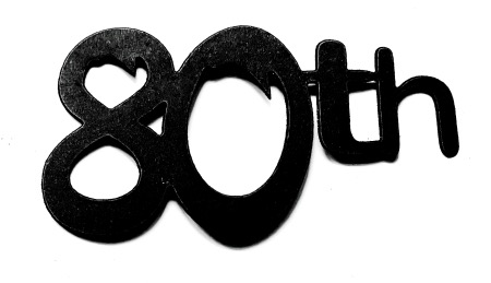 80th Scrapbooking Laser Cut Title