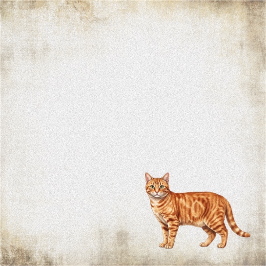 Ginger Cat 12x12 Scrapbooking Paper
