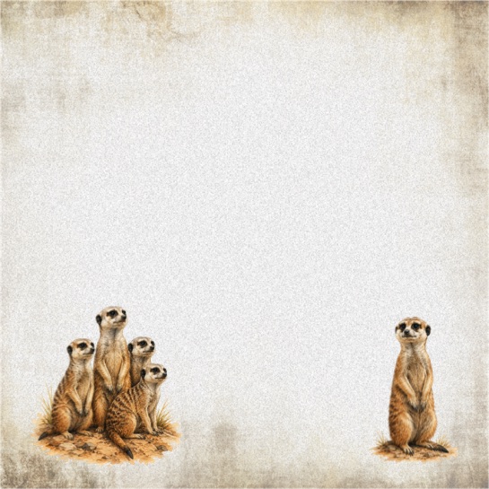 Meerkats 12x12 Scrapbooking Paper