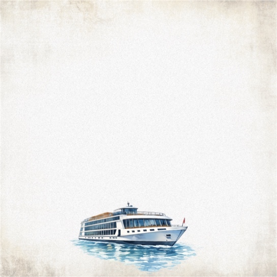 River Cruise Ship 12x12 Scrapbooking Paper