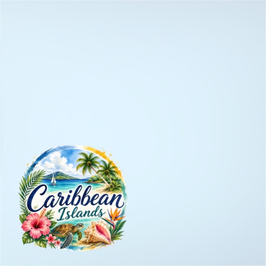 Caribbean Islands 12x12 Scrapbooking Paper