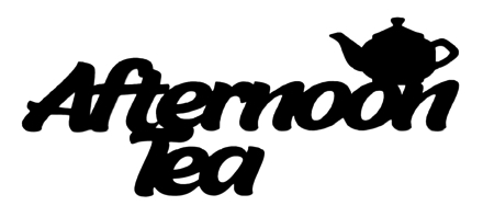 Afternoon Tea Scrapbooking Laser Cut Title with Tea Pot