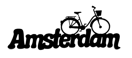 Amsterdam Scrapbooking Laser Cut Title with Bicycle