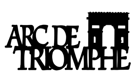 Arc De Triomphe Scrapbooking Laser Cut Title with Arch
