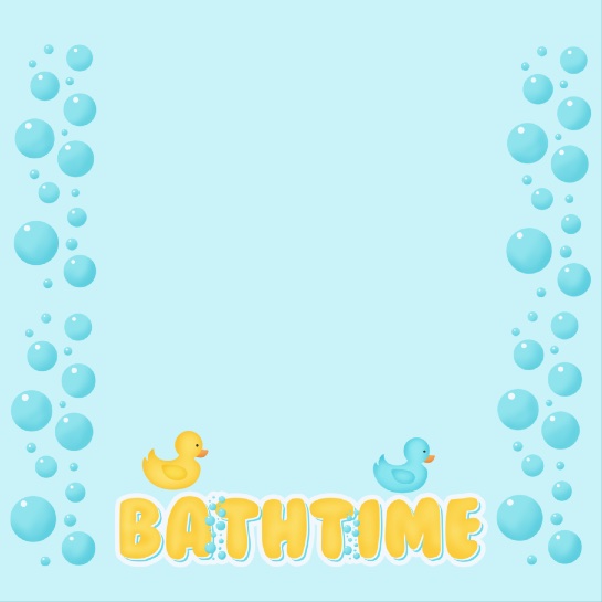 Baby Bath Time 12x12 Scrapbooking Paper