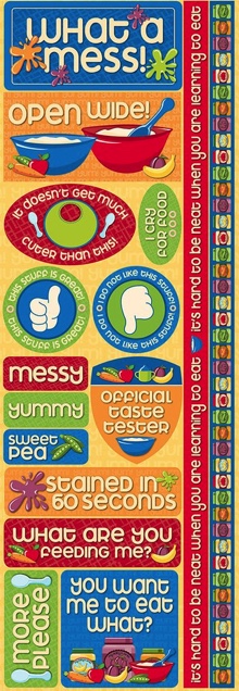 Baby Food Cardstock Scrapbooking Stickers and Borders