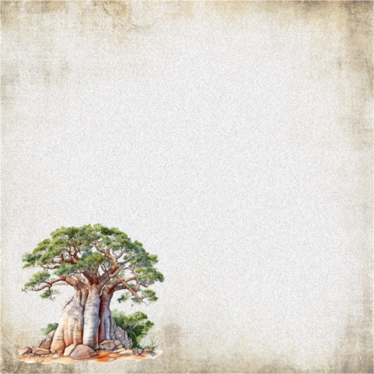 Baobab Tree 12x12 Scrapbooking Paper