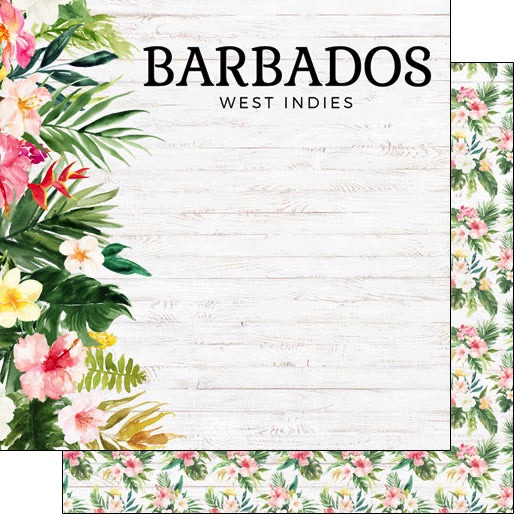 Barbados Vacay 12x12 Double Sided Scrapbooking Paper
