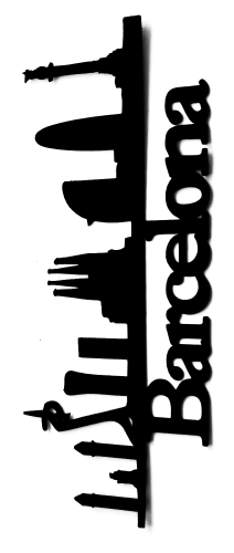 Barcelona Scrapbooking Laser Cut Title with Skyline